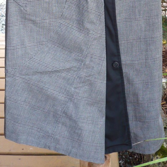 Wool Blend Strapless Trench Coat OOAK Modern Mobster Dress - Picture 7 of 15